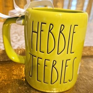 Rae Dunn Scooby Doo HEBBIE JEEBIES Coffee Mug Green Double Sided